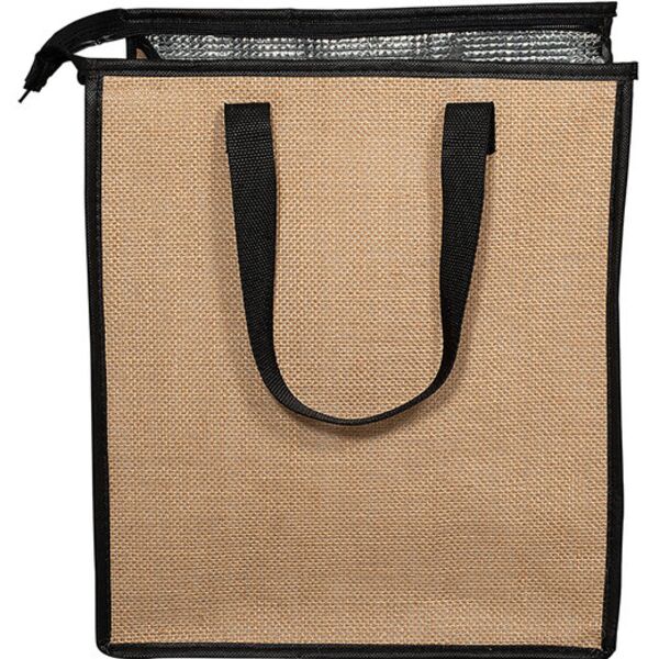 Jute Lunch Cooler Tote Bag Thumbnail